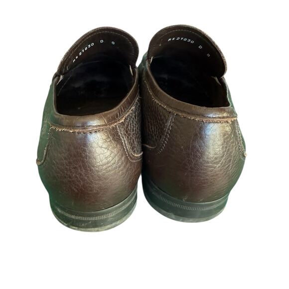 Salvatore Ferragamo Mens 8D Leather Grandioso Gancini Bit Loafers Slip On Brown main image 5